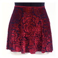 Dasha Red Velour Pull On Skirt 4566