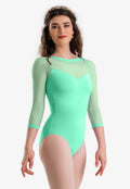 So Danca Mesh Spandex 3/4 Sleeve Leotard SL129