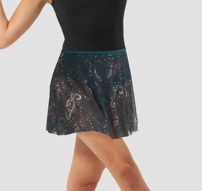 Mirella Boheme Printed Mesh Skirt MS163