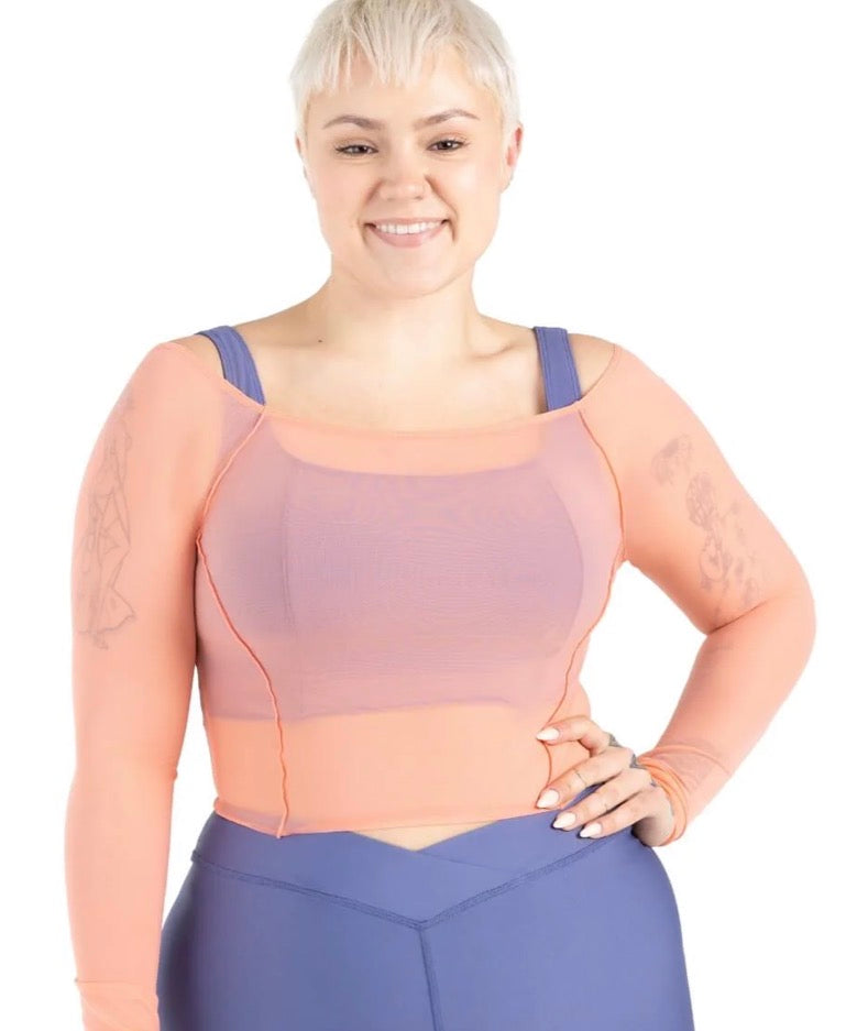CAPEZIO "DUSK" LONG SLEEVE MESH TOP