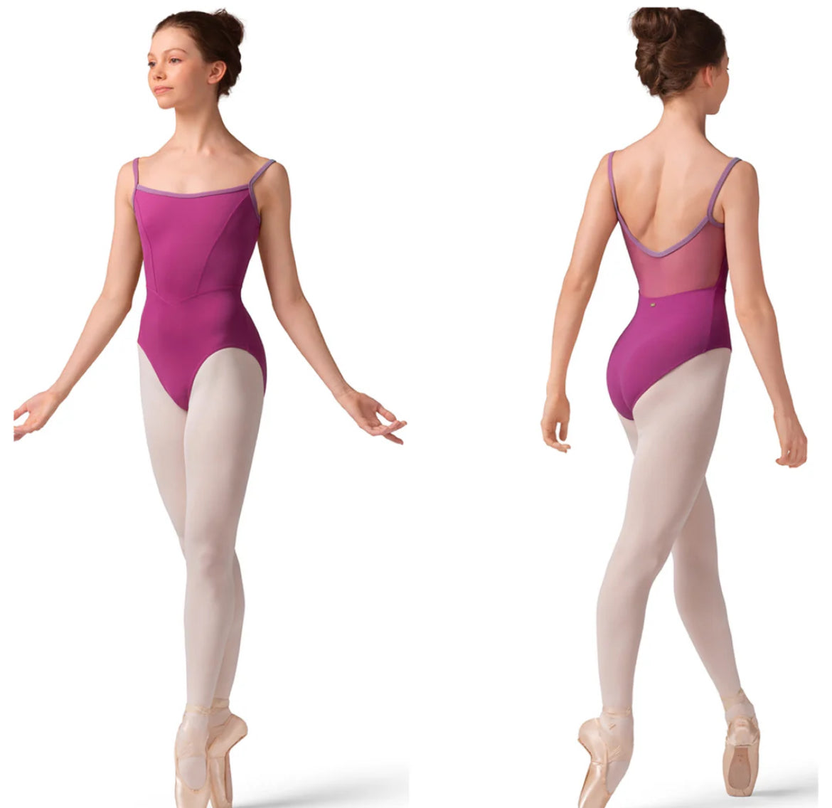 Mirella Seam Front Back Mesh Leotard M70003LM