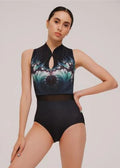 Nikolay Raven High Neck Leotard DA4022LPN