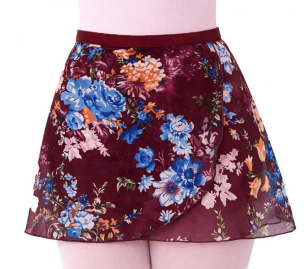 Dasha Designs Floral Print Wrap Skirt 4481