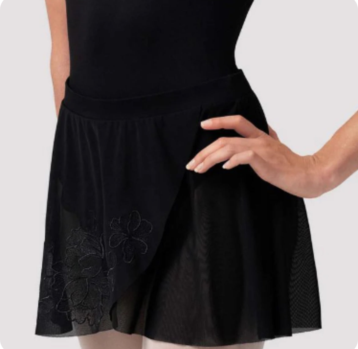 BLOCH Ladies Zoe Floral Mesh Skirt R10001