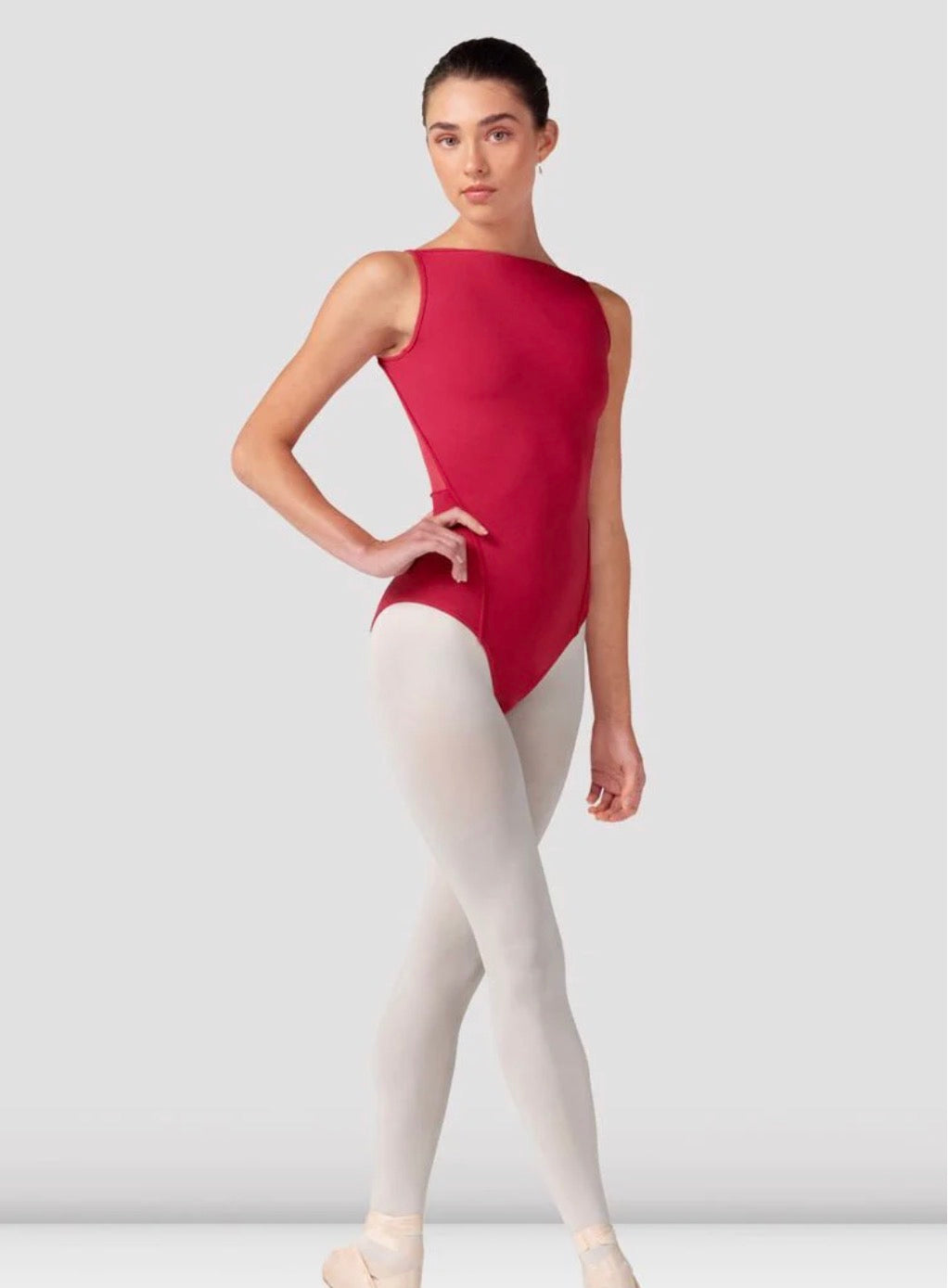 Ladies Emma Floral Boat Neck Leotard L40004