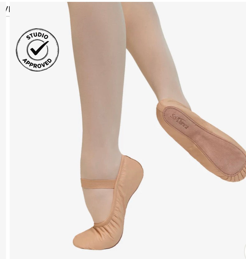 So Danca Brittany Adult Premium Leather Full Sole Ballet Slipper SD69L