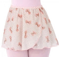 Dasha Girls Pink/Brown Bow Print Mock Wrap Skirt 4432PB