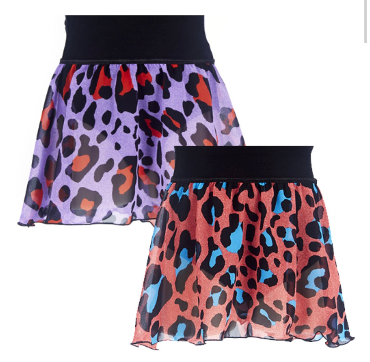Dasha Girls Animal Print Pull On Skirt Pair-4333