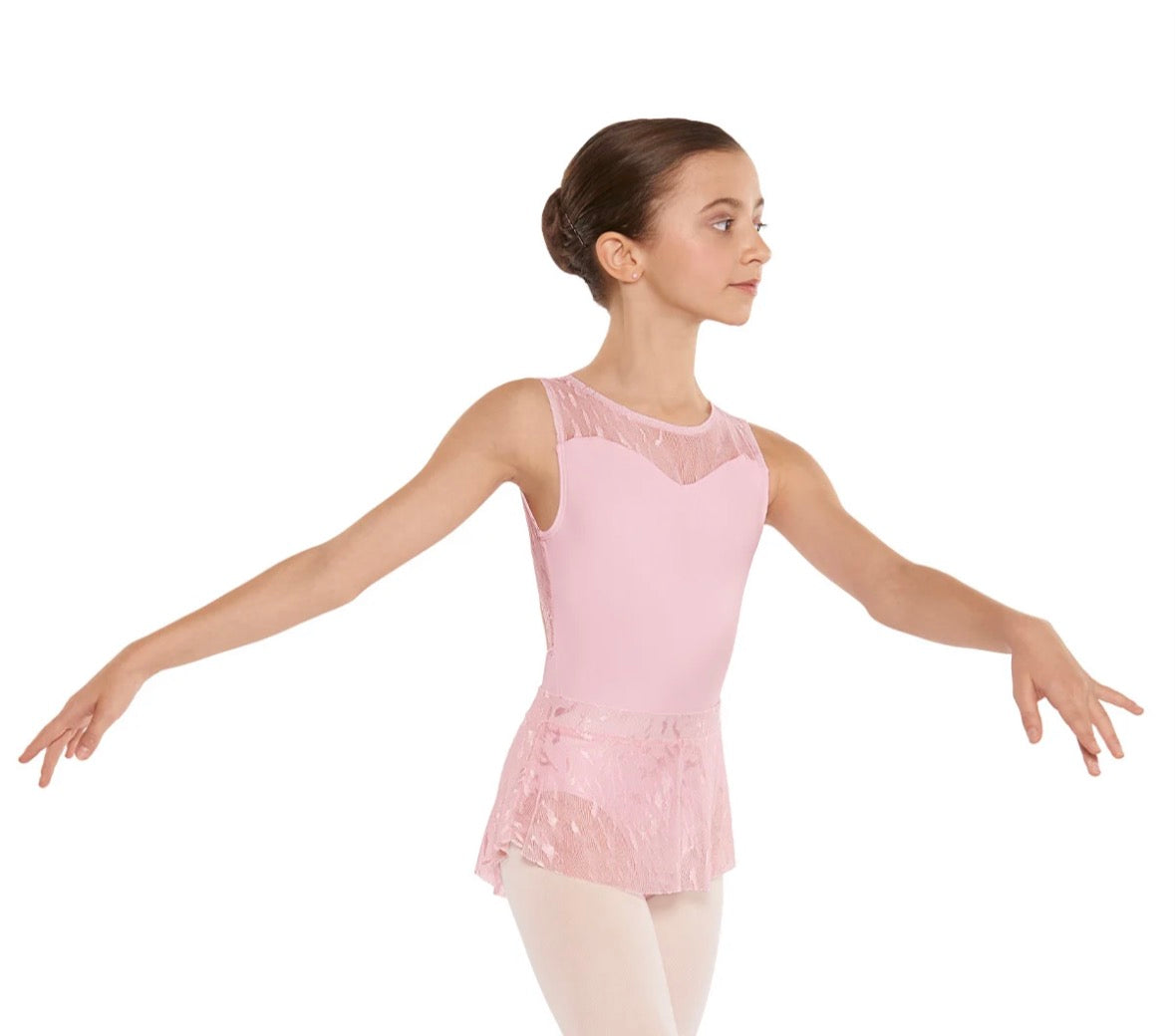 Eurotard Girls Impression Mesh Sweetheart Open Back Leotard 78982c