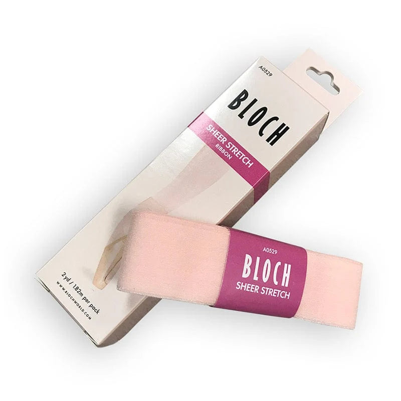 Bloch Pink Sheer Stretch Ribbon 2 yd / 1.82 cm