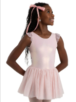 Capezio Wanderlust Voyage Metallic Flutter Sleeve Tank Tutu Ballet Dress - 12283C