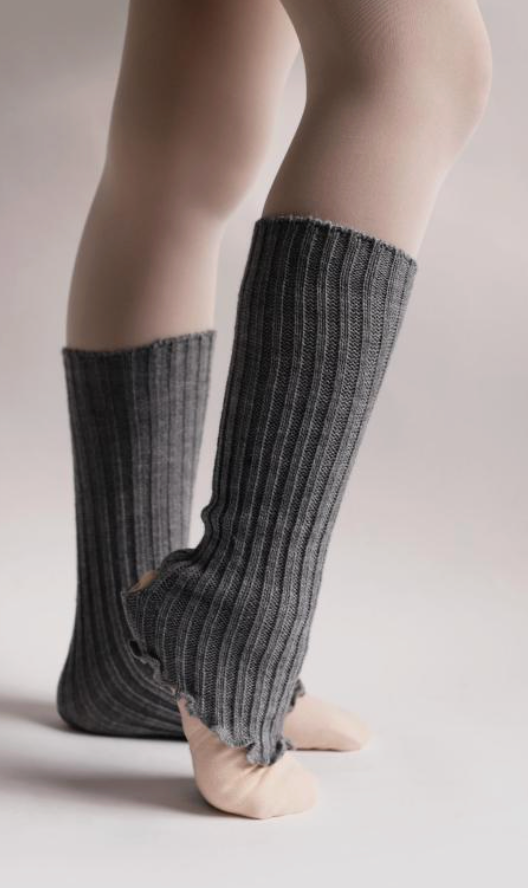 Pillows for Pointes Child's Stirrup Leg Warmers Ruffled Edge 14"
