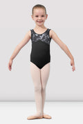 Mirella Girls Watercolor Soft Gather Neckline Tank Leotard M482C