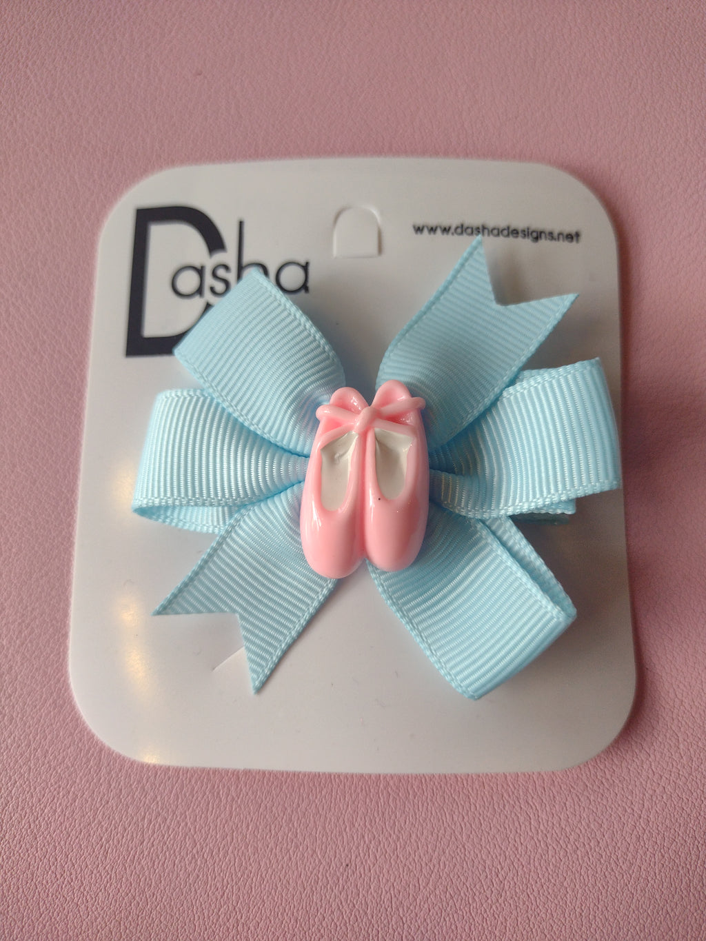 Dasha Pinwheel Hair Bow with Ballet Slippers 3915