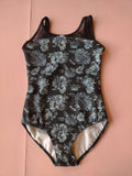 Mirella Girls Floral Printed Panel Mesh Tank Leotard