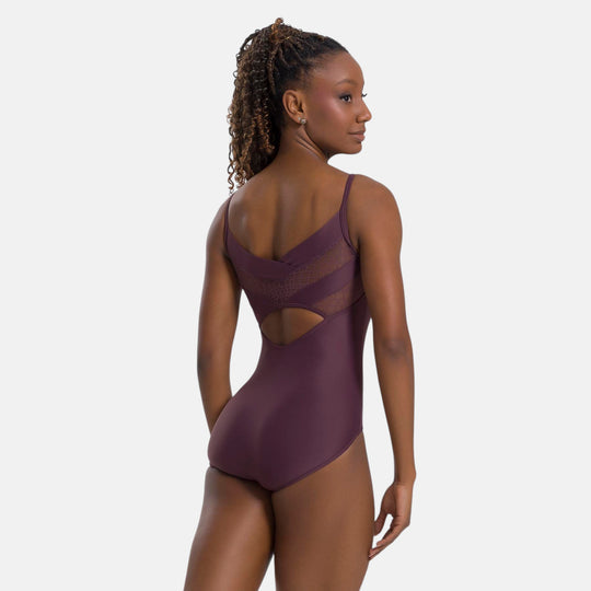 So Danca Ravena V-Neck Mesh Keyhole Back Camisole Leotard BY64