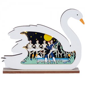 Dasha Swan Lake Stage Wooden Room Decor