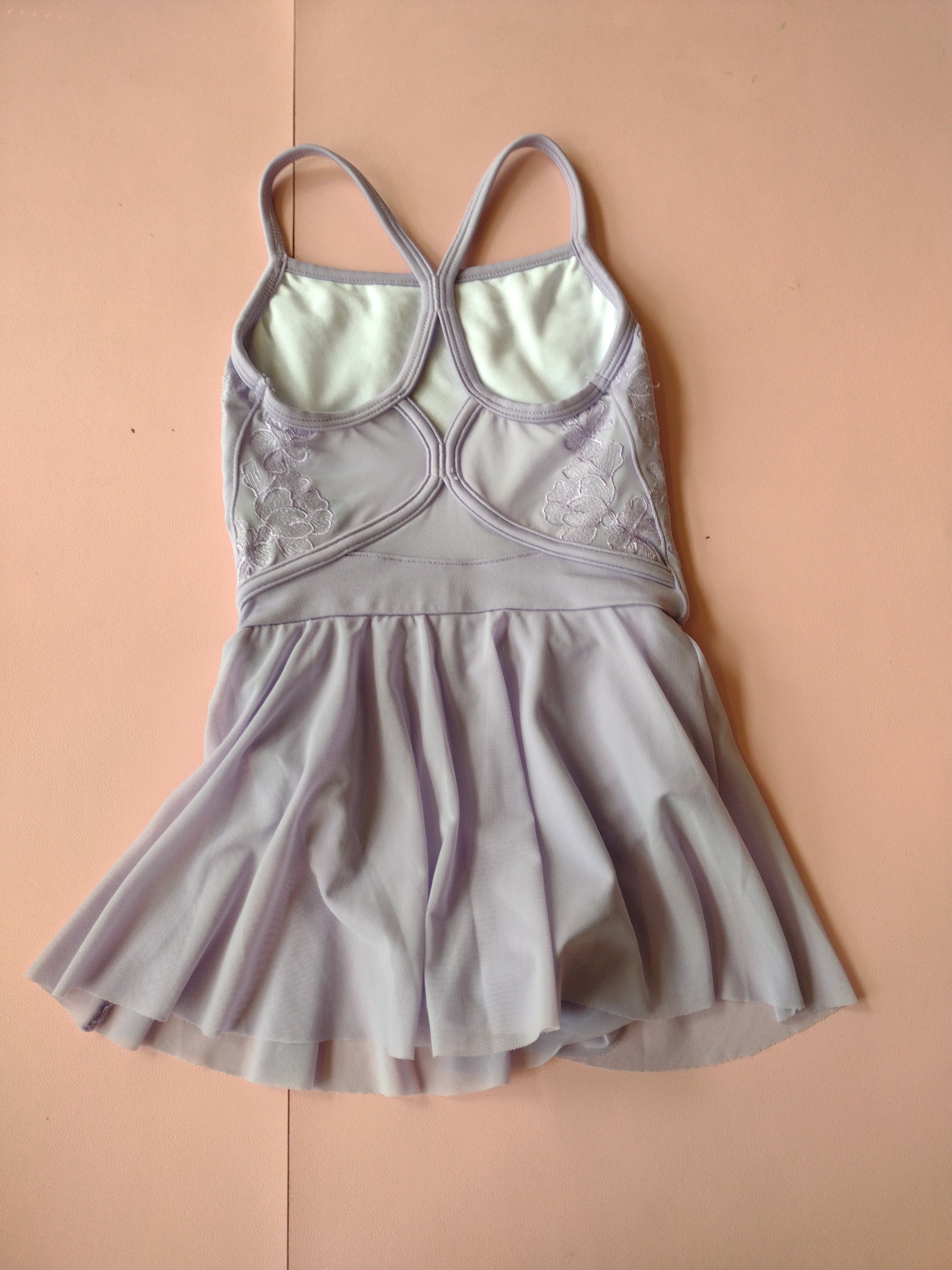 Bloch Girls Embroidered Detail Mesh Skirt Camisole Leotard CL70003