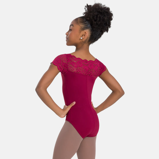 So Danca Tilly SL17 Lace Cap Sleeve Leotard