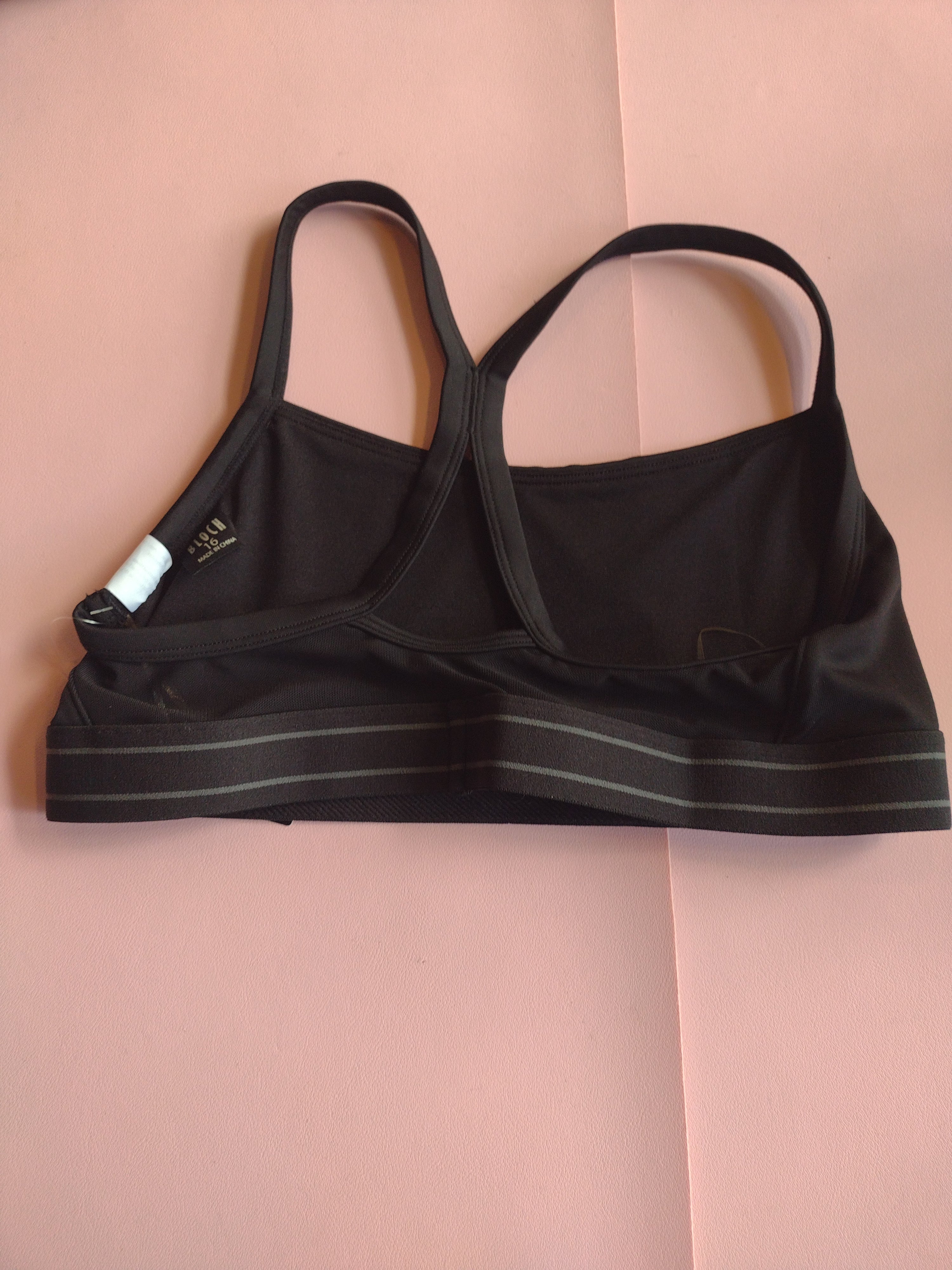Bloch Girls' Logo Elastic Back Strap Crop Top CZ30006