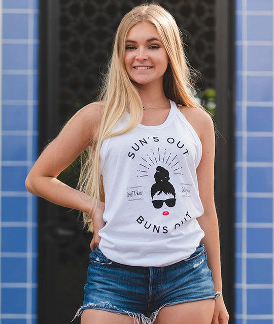 Covet Dance Sun's Out Buns Out Tank Top
