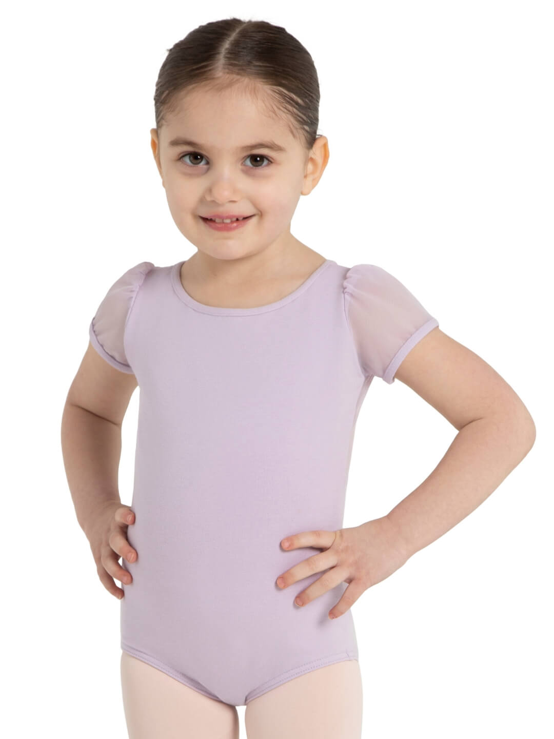 Capezio Child  Mesh Puff Sleeve Keyhole Back Leotard 11311C