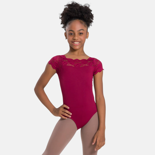 So Danca Tilly SL17 Lace Cap Sleeve Leotard