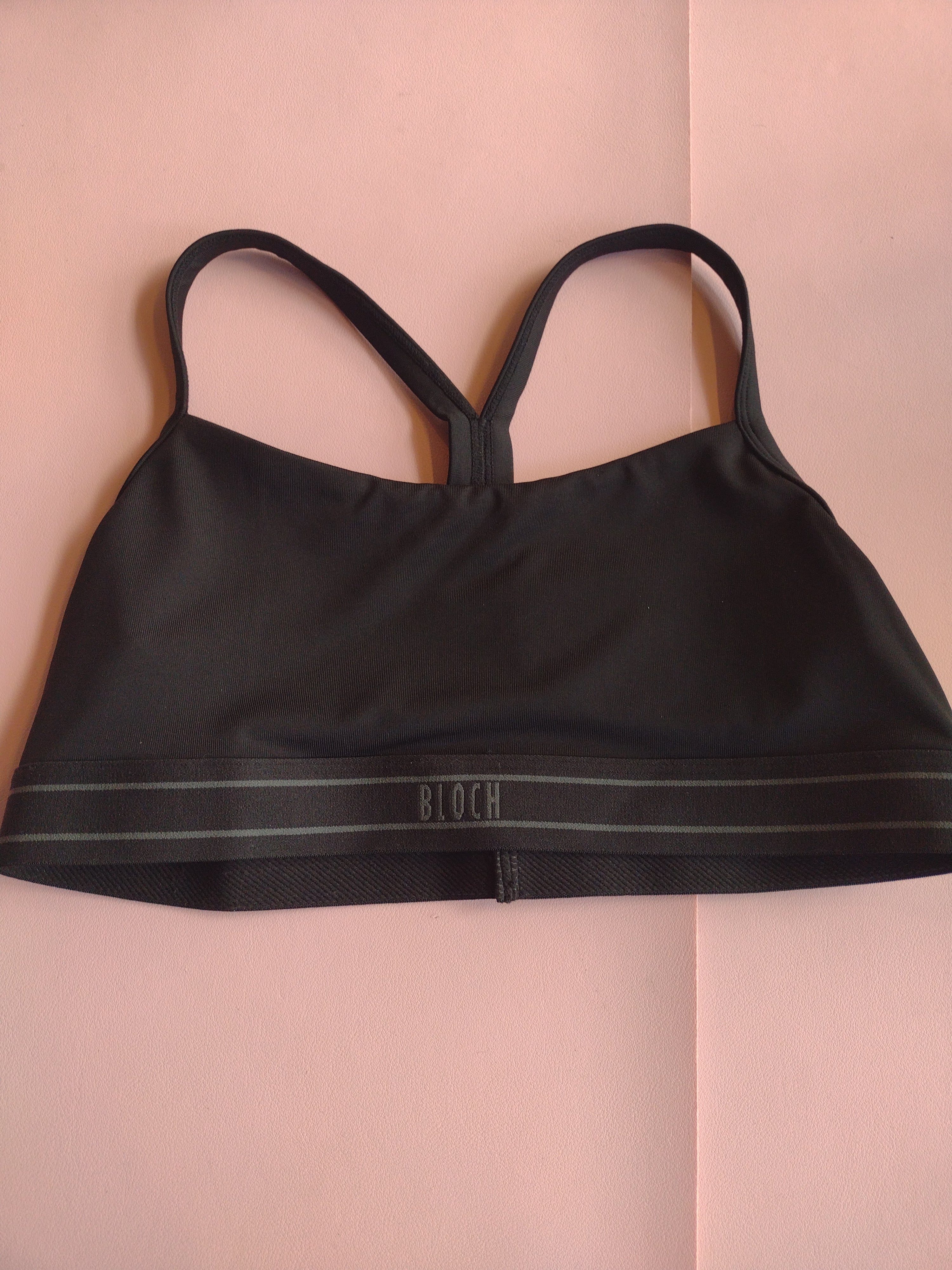 Bloch Girls' Logo Elastic Back Strap Crop Top CZ30006