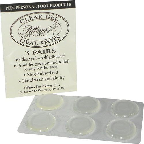 Pillows for Pointes Clear Gel Oval Spots 3 Pairs