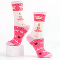 Soxs by NBG Sugar Plum Ballerina I Love Ballet Pink Light Weight Socks