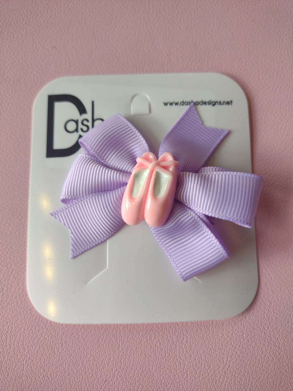Dasha Pinwheel Hair Bow with Ballet Slippers 3915