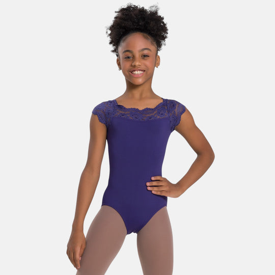 So Danca Tilly SL17 Lace Cap Sleeve Leotard