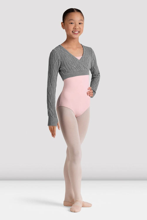 Bloch Girls Yalda Long Sleeve Wrap Warm-Up Sweater CZ30009