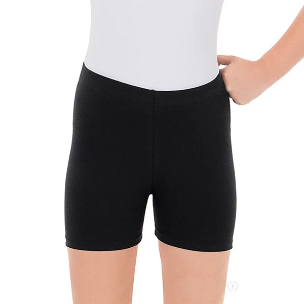 Eurotard Girls' Cotton Lycra® Mid-Thigh Shorts 10262