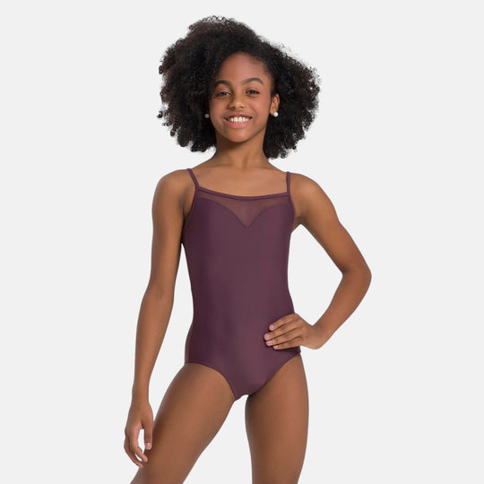 So Danca Lala Girls' Sweetheart Mesh Double Strap Camisole Leotard BY74C