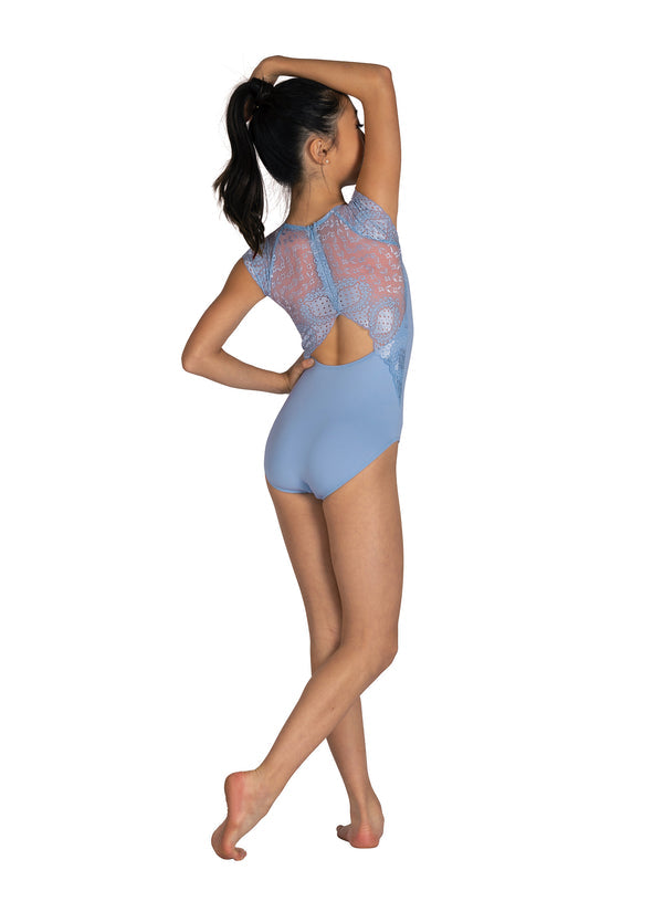 Danz N Motion Kids Audra Lace Cap Sleeve Leotard 24102