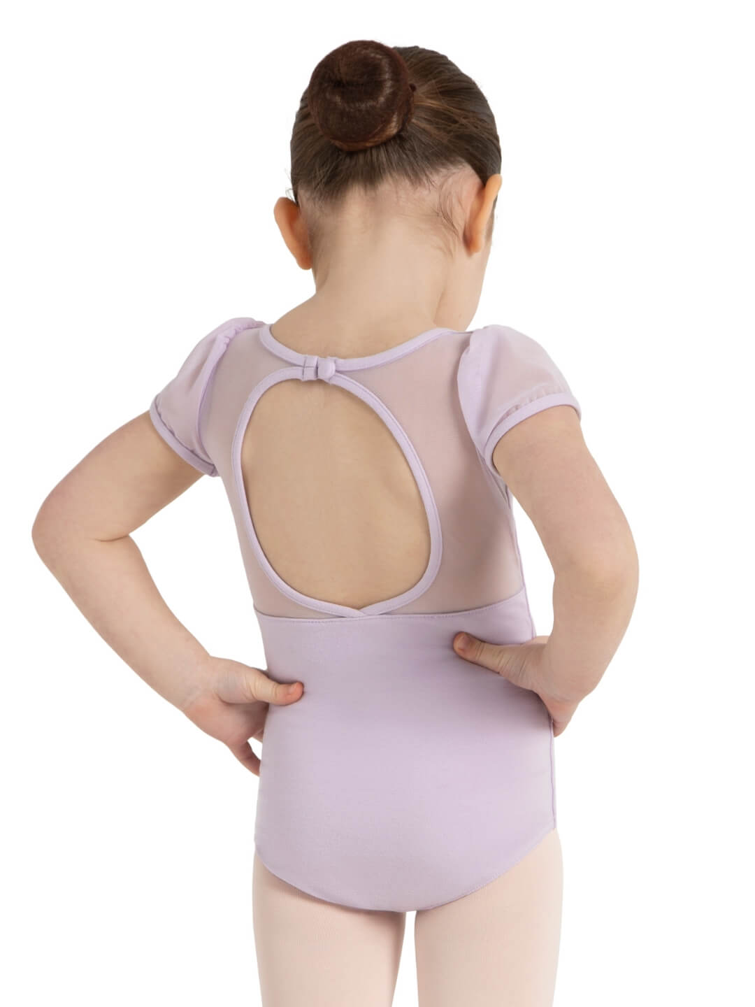 Capezio Child  Mesh Puff Sleeve Keyhole Back Leotard 11311C