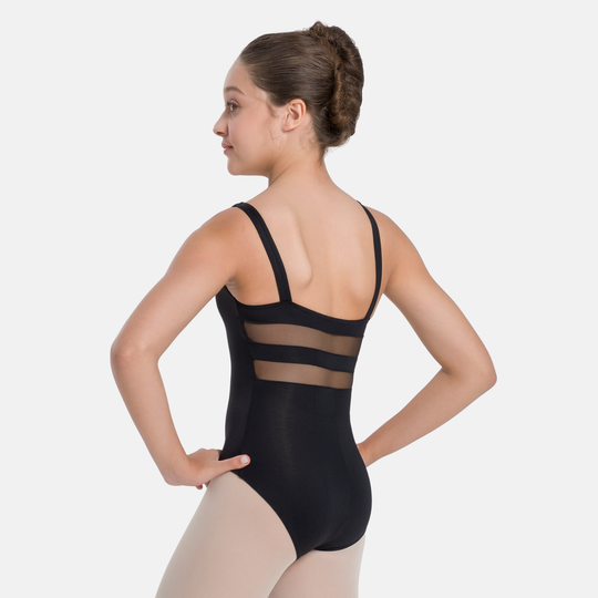 So Danca Joelle Girls Pinch Front Mesh Back Tank Leotard SL132