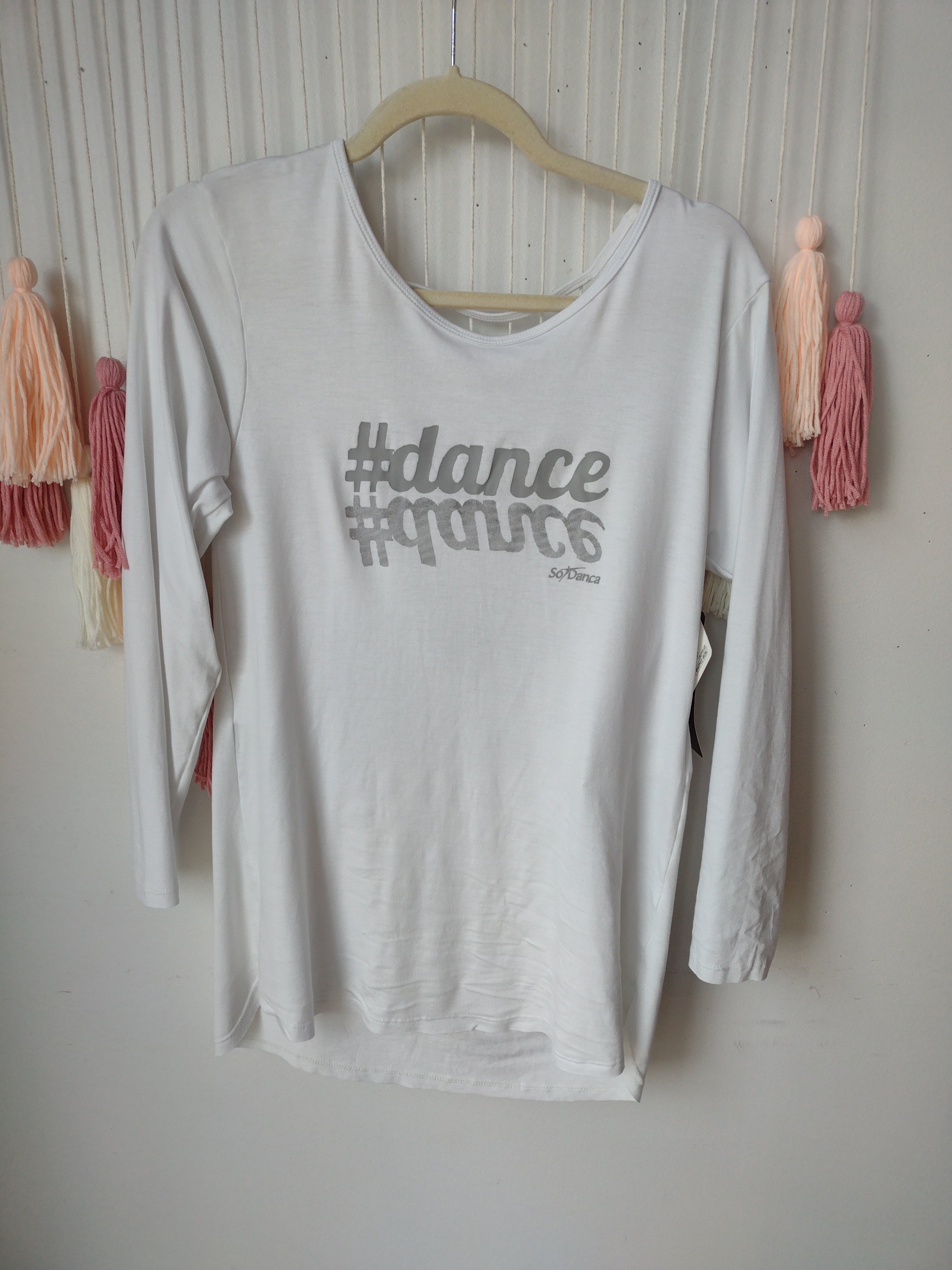 So Danca Dance Long Sleeve Shirt with Cut-Out Back RDE-2342NB