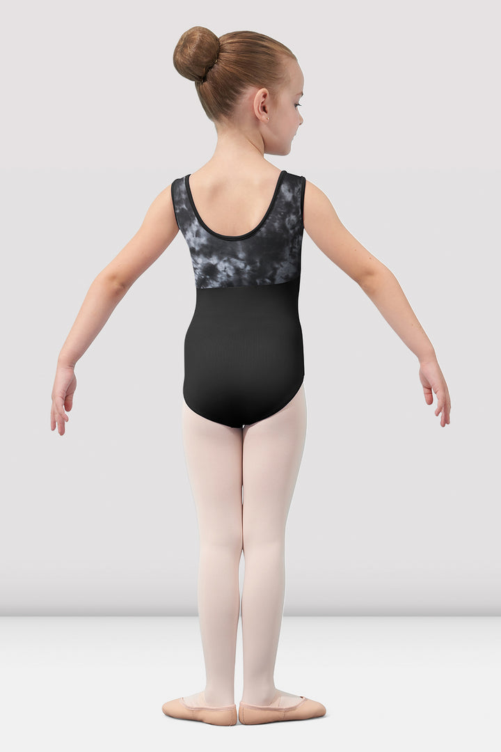 Mirella Girls Watercolor Soft Gather Neckline Tank Leotard M482C